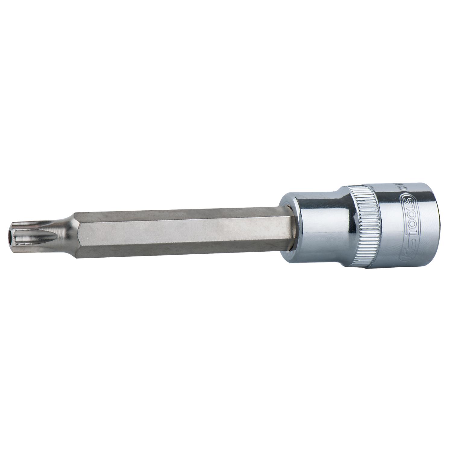 KS Tools 3/8" CHROMEplus Bit-Stecknuss Torx mit Stirnlochbohrung,lang, TB40-1 Foto Produkt Allgemein Steckschlüssel