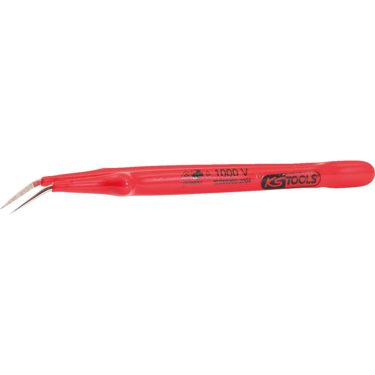 KS Tools Pinzette mit Schutzisolierung, gebogen, 11,5mm-1 Foto Produkt Allgemein VDE