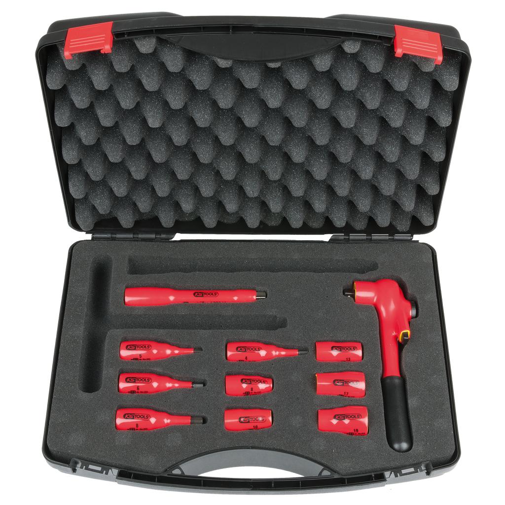 KS Tools 3/8" Steckschlüssel-Satz mit isolierten Werkzeugen, 11-tlg-1 Foto Produkt Allgemein VDE