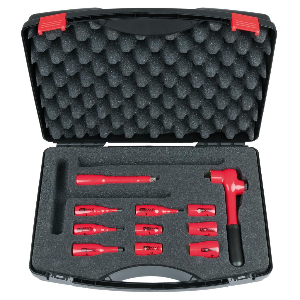 KS Tools 3/8" Steckschlüssel-Satz mit isolierten Werkzeugen, 11-tlg-1 Foto Produkt Allgemein VDE