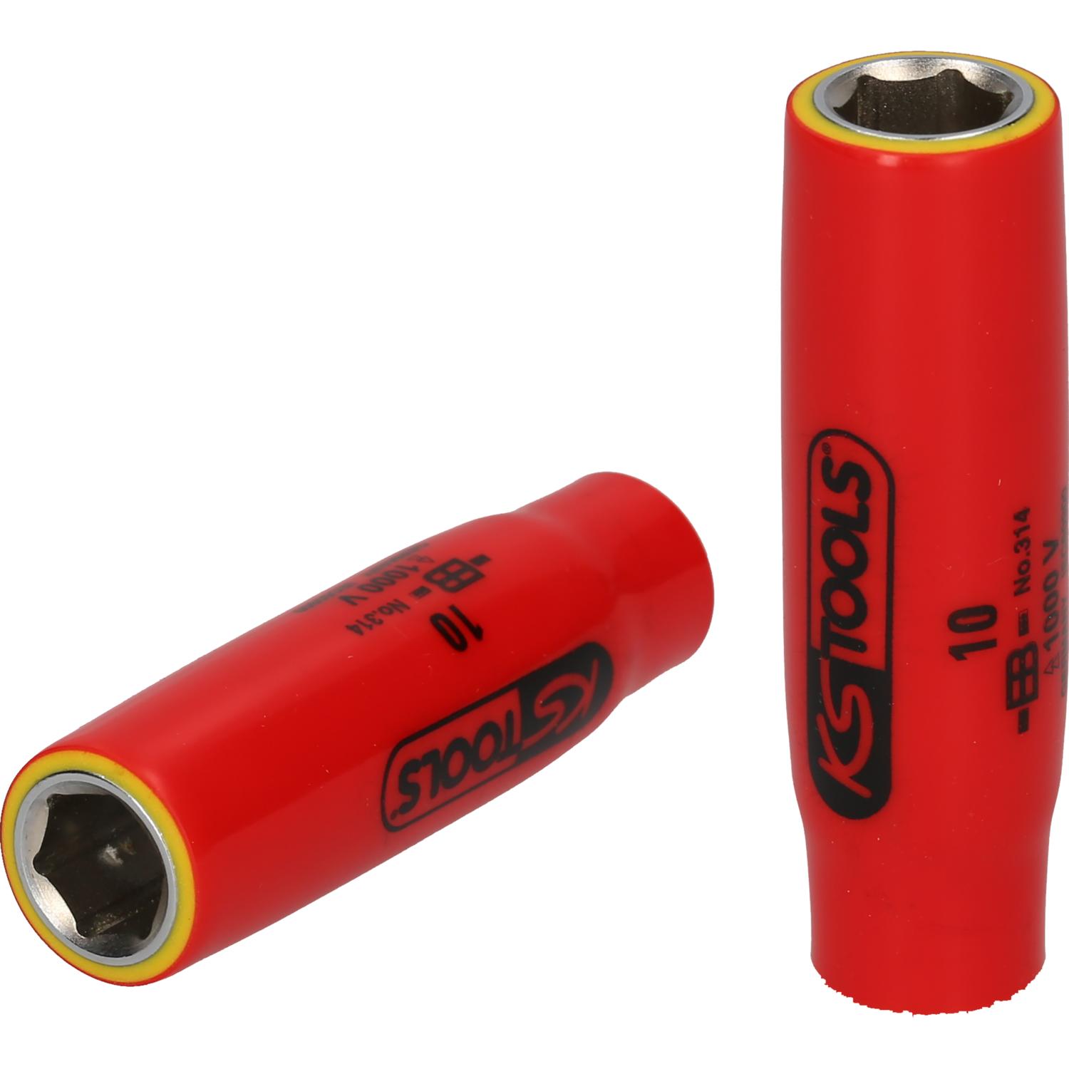 KS Tools 1/4" Stecknuss mit Schutzisolierung, 5mm, lang-1 Foto Produkt Allgemein VDE