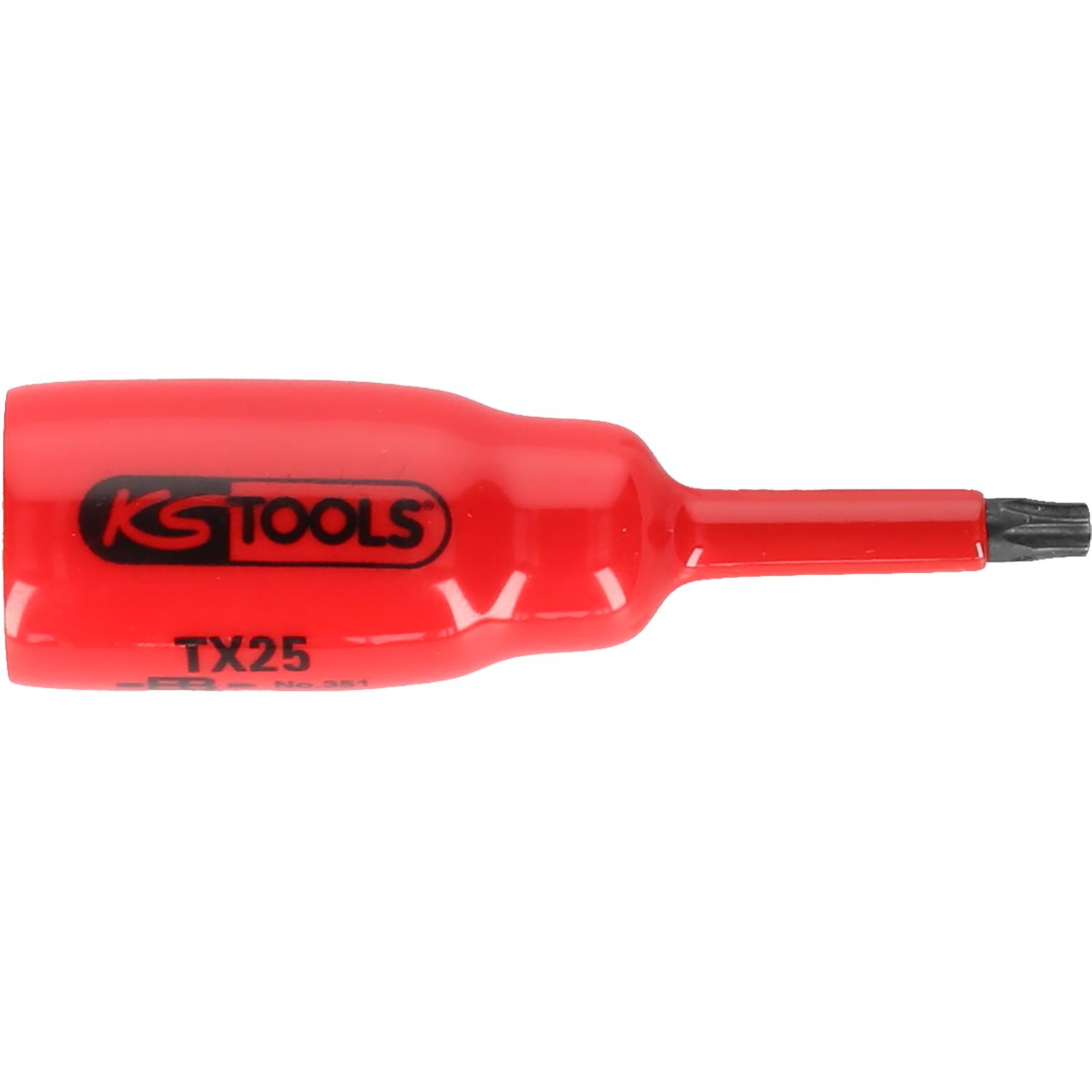 KS Tools 3/8" Bit-Stecknuss mit Schutzisolierung für Torx-Schrauben, T20, kurz-1 Foto Produkt Allgemein VDE