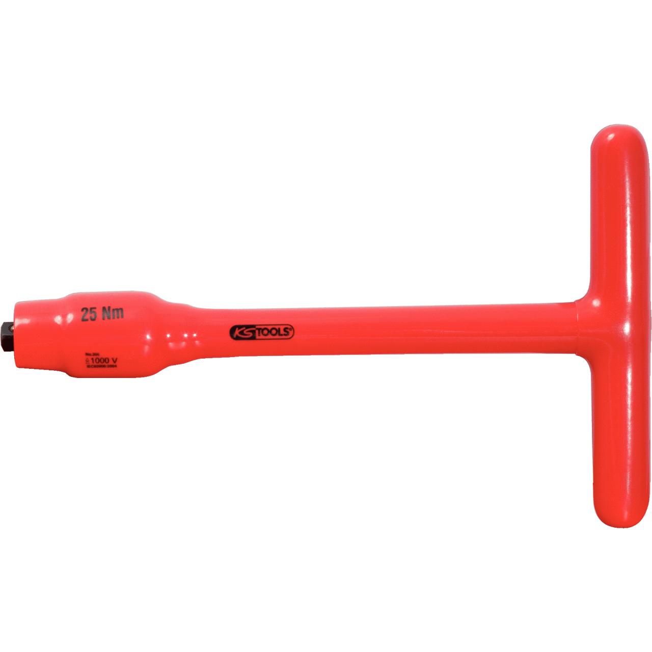 KS Tools 3/8" Festeingestellter T-Griff-Drehmomentbegrenzer mit Schutzisolierung, 25Nm-1 Foto Produkt Allgemein VDE