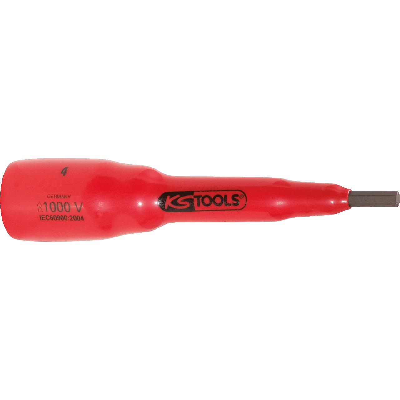 KS Tools 1/2" Bit-Stecknuss mit Schutzisolierung für Innensechskant-Schrauben, 12mm,118mm lang-1 Foto Produkt Allgemein VDE