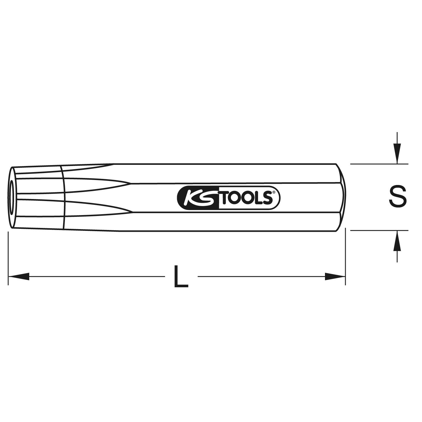 KS Tools Nietzieher, 5mm-2 Technische Zeichnung