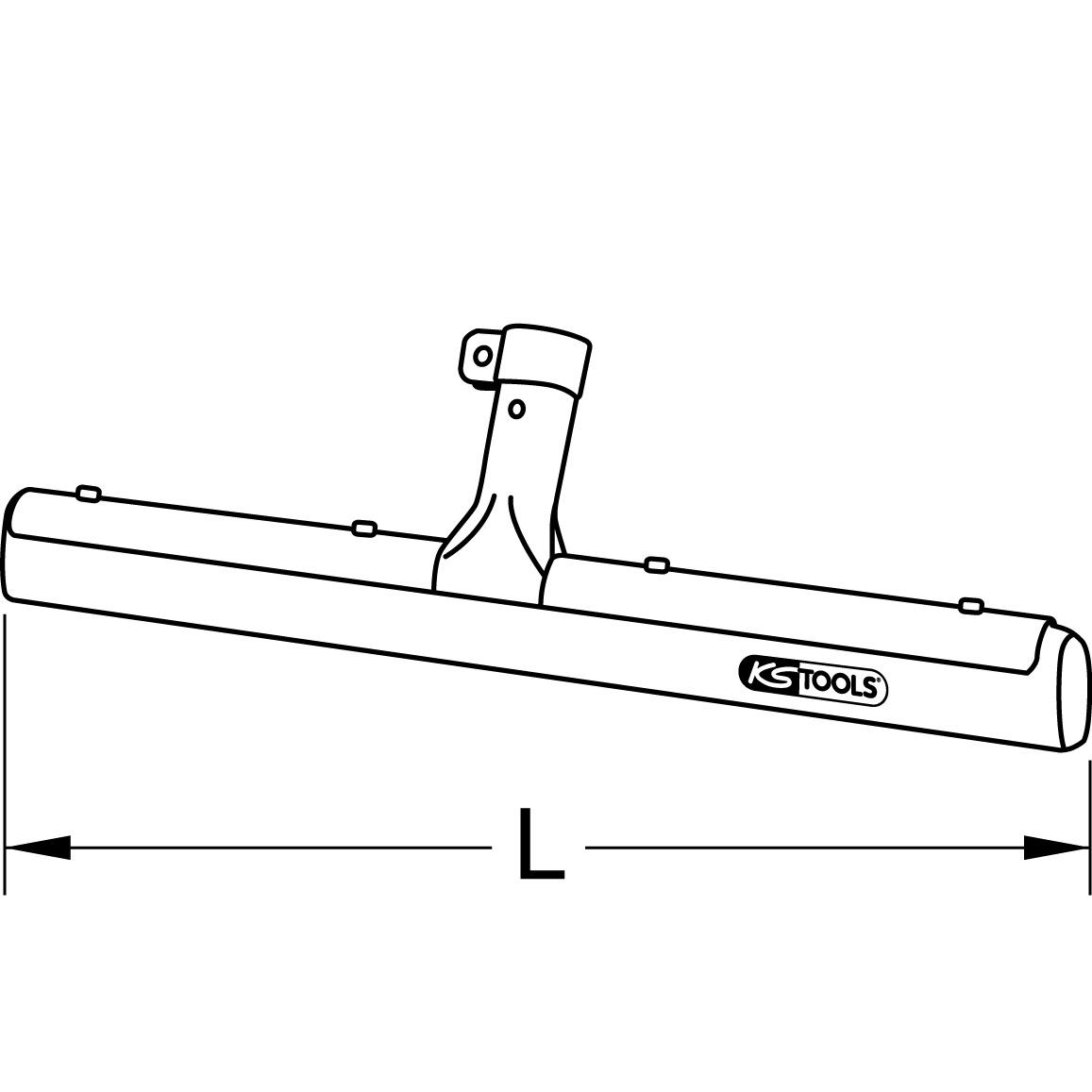 KS Tools BRONZEplus Gummischieber 300 mm-2 Technische Zeichnung
