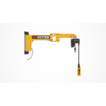 VETTER Krantechnik 125kg, 4,0m Wandmanipulatorkran BS + Standard-Lagerkonsole + Elektrokettenzug -1