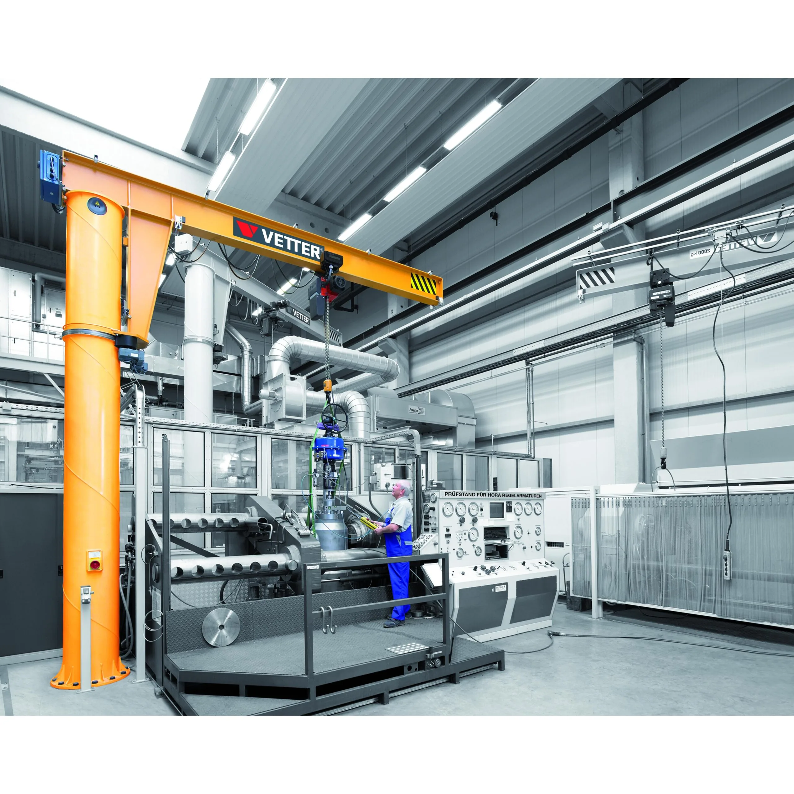 VETTER Krantechnik 250kg, 5,0m Säulenschwenkkran M + Verbundanker-System + Elektrokettenzug -4