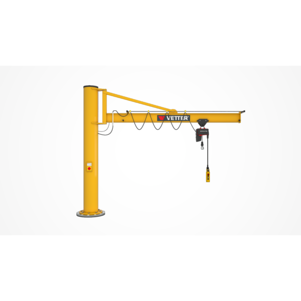 VETTER Krantechnik 250kg, 5,0m Säulenschwenkkran PS + Verbundanker-System + Elektrokettenzug -1