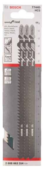 Bosch Stichsägeblatt T 744 D für schnelles Holzschneiden.