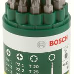 10-teiliger Schrauberbitsatz von Bosch in Rundbox.