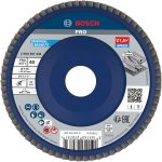 Bosch PRO X571 Fächerscheibe 115mm G40 zum Metallschleifen.